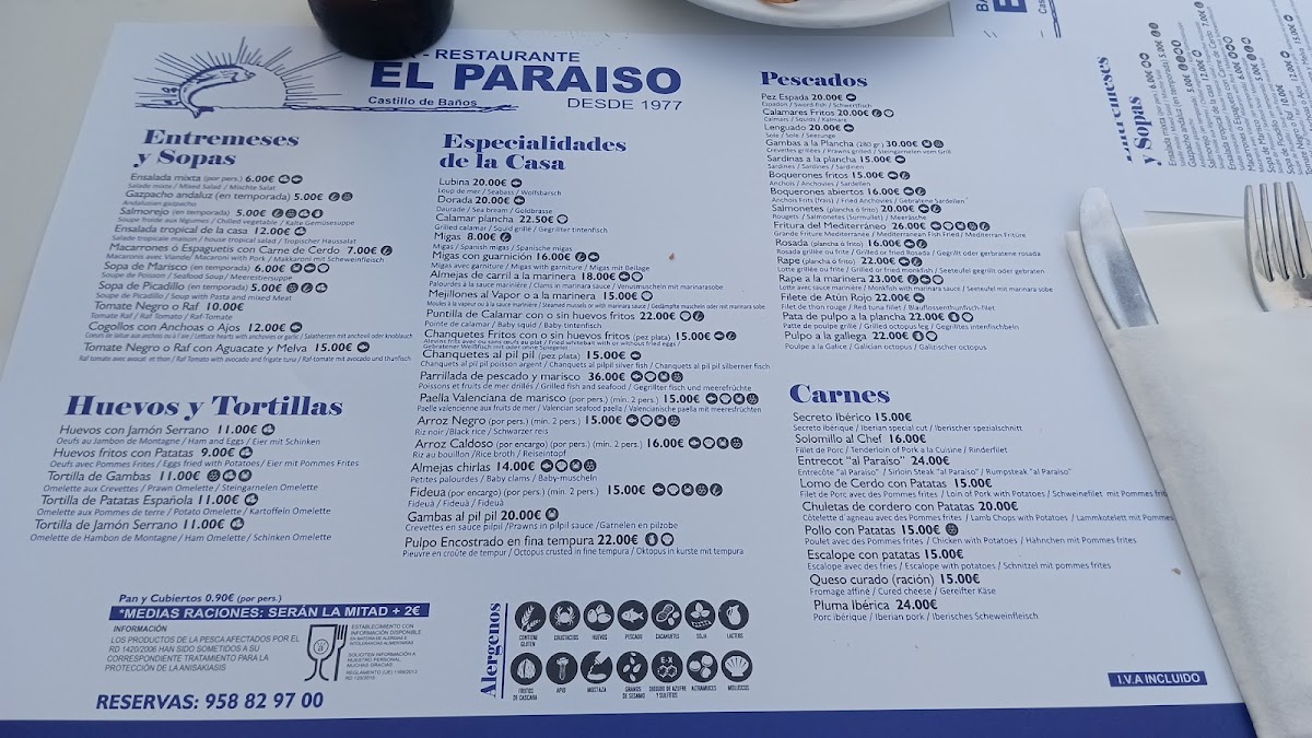 Restaurante ''El Paraíso'' Menu - Image 3