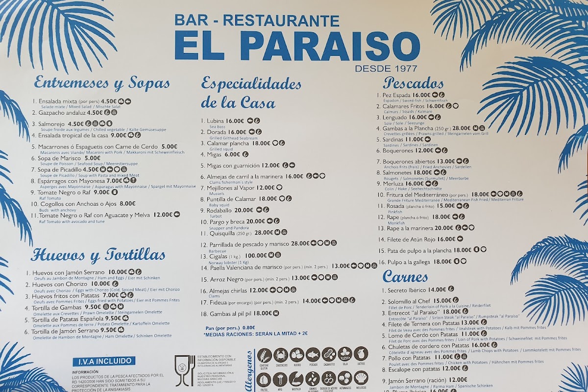 Restaurante ''El Paraíso'' Menu - Image 6